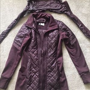 Athleta Rock Springs Cya Long Jacket XS Deep Plum